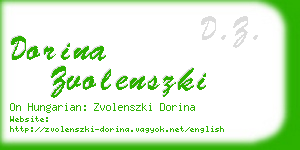 dorina zvolenszki business card